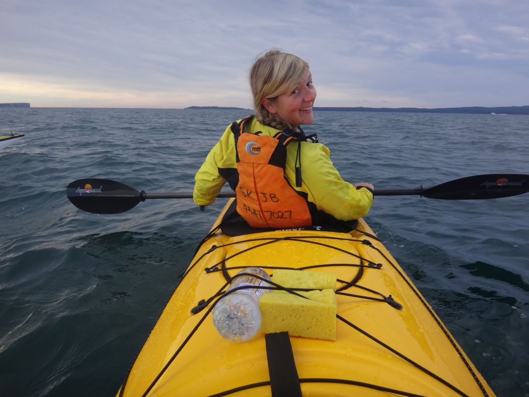 Steffi im Kayak 